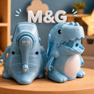 taille-crayon créatif en forme de petit dinosaure de la marque M&G.