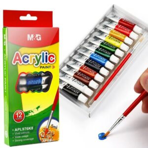 peinture acrylique 12 couleur 5ml M&G