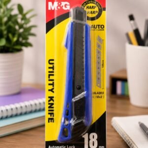 Cutter utilitaire de marque M&G avec lame de 18 mm