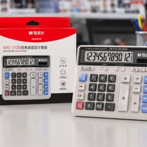 calculatrice de bureau M&G  dispose d'un grand écran à 12 chiffres